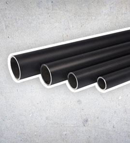Rundrohr Stahlrohr Schwarz Geschweißt Länge 1250mm 60,3x2,5mm 