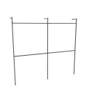 Kleiderständer Toulouse | Vierkant Schwarz 25x25 mm | Boden/Wand | DIY