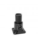 Buiskoppeling - Vierkante Voetplaat Zwart  - 48,3 mm