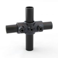 Buiskoppeling - Kruisstuk 1 vlak Zwart - 48,3mm