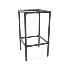 Barhocker Bari | Aluminium Schwarz 26,9 mm | Kappe | DIY