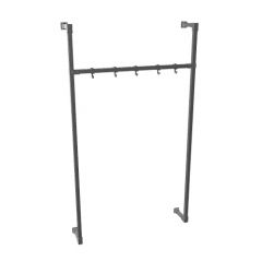 Garderobe Lincoln | Vierkant Schwarz 25x25 mm | Wand | DIY