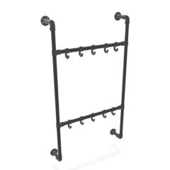 Garderobe Lincoln Duo | Schwarz 33,7 mm | Wand | DIY