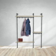 Garderobenständer Wakefield | Schwarz 33,7 mm | stehend | DIY