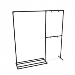 Kledingrek Lille | Zwart 26.9 mm | Voet | DIY