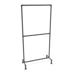 Kleiderständer Marseille Duo | Schwarz 33,7 mm | Fuß | DIY