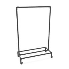 Kleiderständer Montreuil | Schwarz 33,7 mm | Rad | DIY