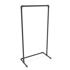 Kledingrek Nantes | Zwart 33.7 mm | Staand | DIY