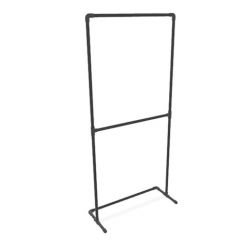 Kledingrek Nantes Duo | Zwart 33.7 mm | Staand | DIY