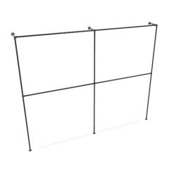 Kledingrek Tours | Zwart 26.9 mm | Vloer/Wand | DIY