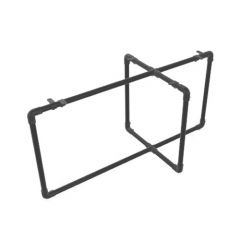 Tafel Innsbruck | Zwart 42.4 mm | Voet | DIY