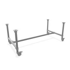 Tisch Villach|Stahl 48,3 MM | Rad | DIY