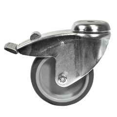 Zwenkwiel 100mm met rem