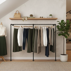 Kledingrek Toulon | Zwart 26.9 mm | Vloer/Wand | DIY