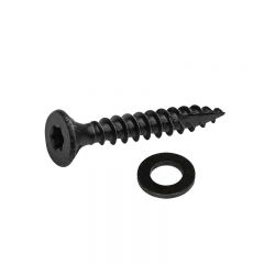 Zwarte schroef 4,5x30 met ring  / 16 stuks